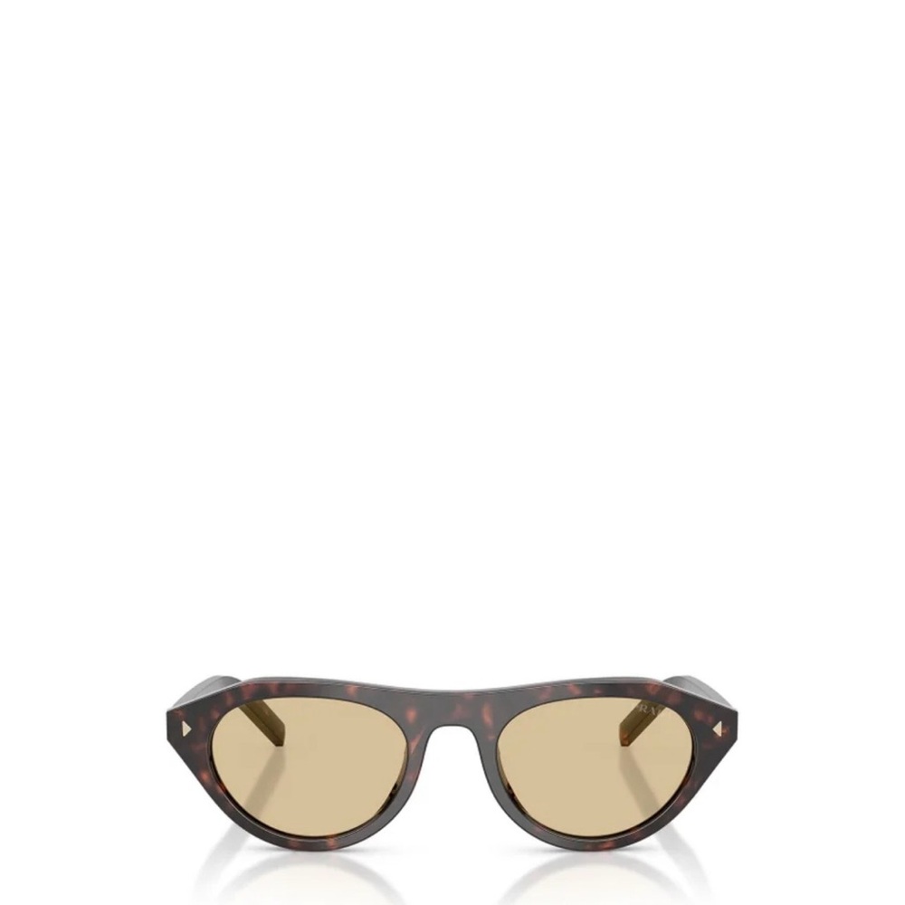 Prada Bestselling Aviator Tortoiseshell Cat Eye Sunglasses with Amber Lenses